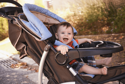 When can baby use stroller without car outlet seat